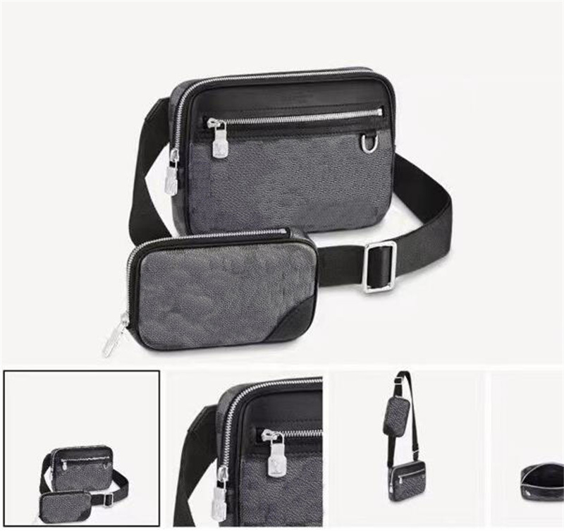 

SCOTT MESSENGER N50018 designer bags Shoulder messenger Bag Men 2Sets CrossBody Zipped Pouch Mens Damiers Graphite canvas Genuine Leather Fashion Wallet D-ring, Extra freight