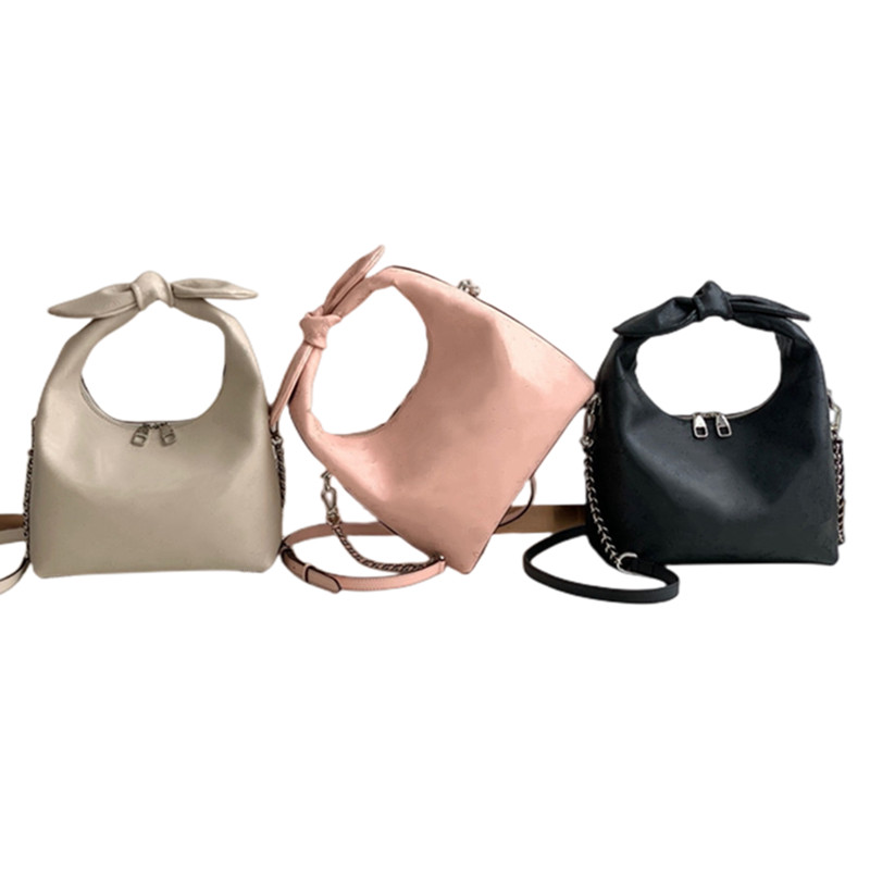 

WHY KNOT small bag designer bag Evening Bags Fashion Handmade Woven handbags Green Summer Shoulder Lady Crossbody Hobo leather Knotted Handle Casual Handbag, Black