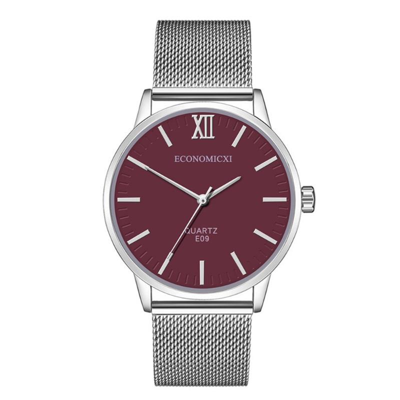

Wristwatches Vintage Men Fashion Business Watch Simple Stainless Steel Mesh Belt Wild Quartz Luxury Casual RelogioWristwatches