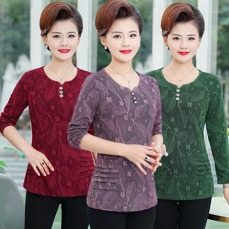 

Women's Blouses & Shirts Women 2022 Autumn Winter Blouse Print Round Neck Casual Warm Clothes Female Long Sleeve Slim Shirt Blusas Ropa De M, 1801 purple