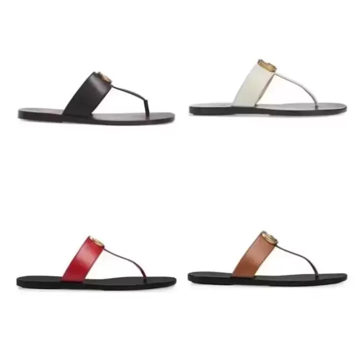 

2019 designer sandals men slippers Gear bottoms Flip Flops ladies luxury fashion casual size 35-45 with box