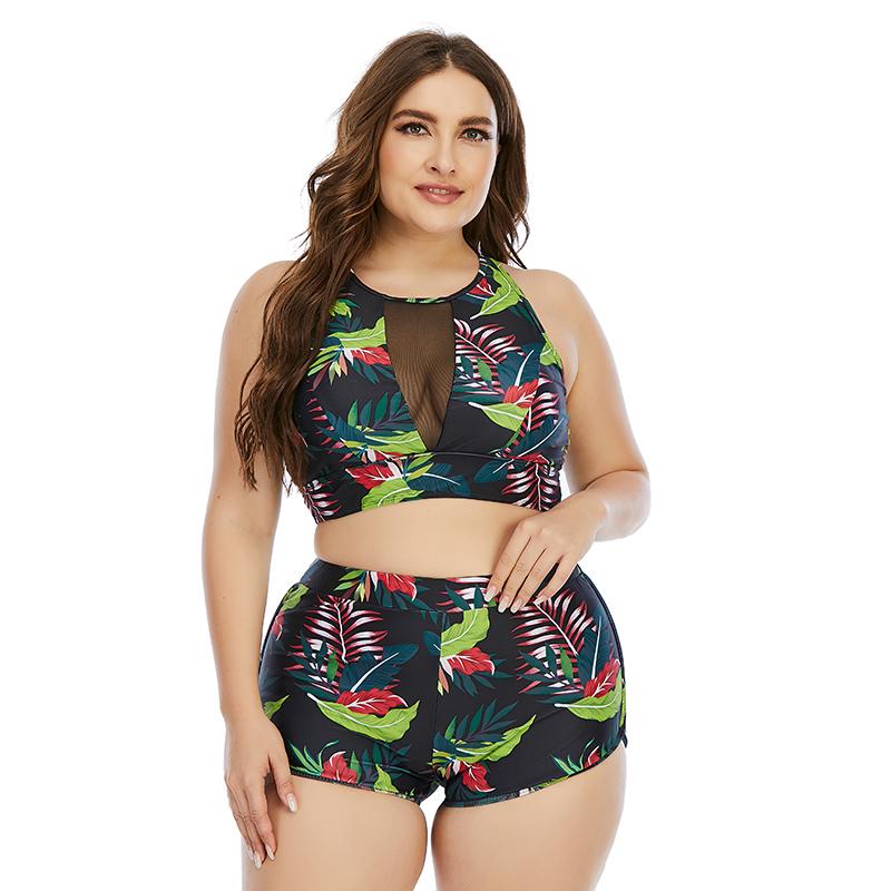 

Women's Swimwear Women High Waist Bikini Sets Swimming Suits Plussize Foral Big Larges Plus Size Swimsuit Bathing Beachwear 2022, Cgf21006