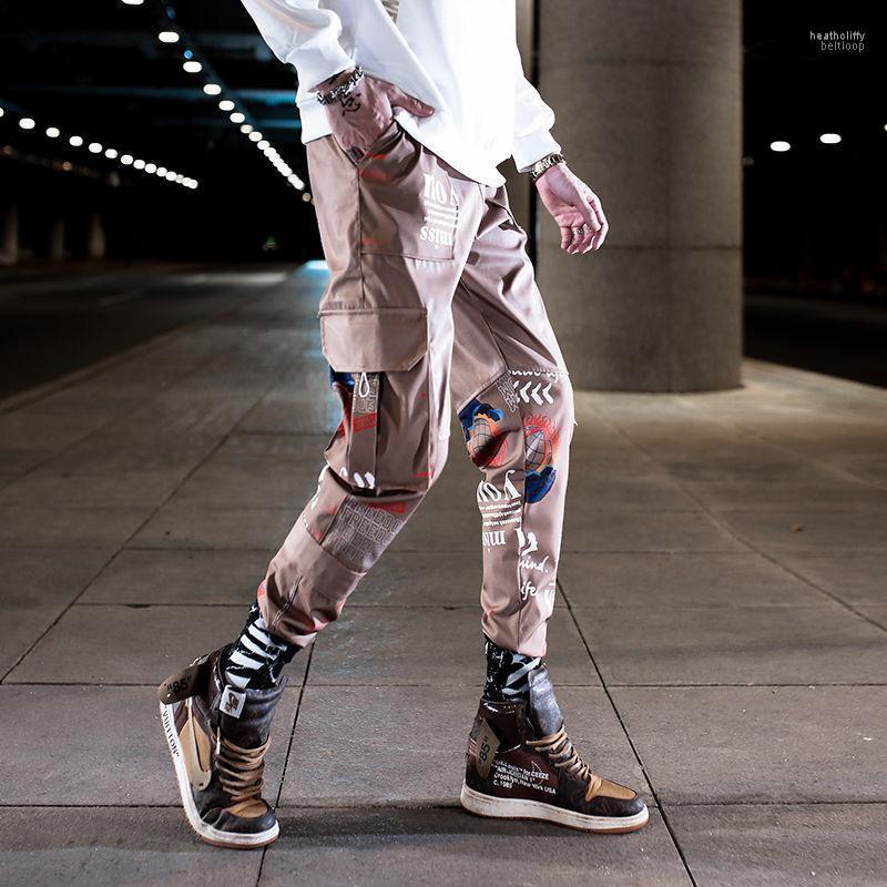 

Men's Pants Streetwear Hip Hop Men Military Patchwork Pocket Side 2022 Loose Joggers Sweatpants Ankle Length Trousers For MaleMen's Heat22, 30