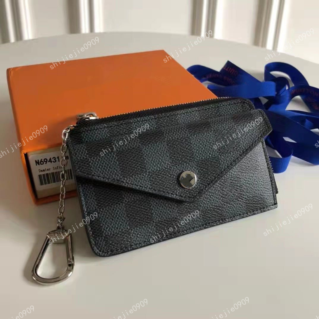 

Card Holder WomenLVs viutonity VUTTONS Leather RECTO VERSO Wallet Designer Mini Zippy Organizer Wallet Coin Purse Bag Belt Charm Key Pouch Pochette Accessoires, Borwn flower/black