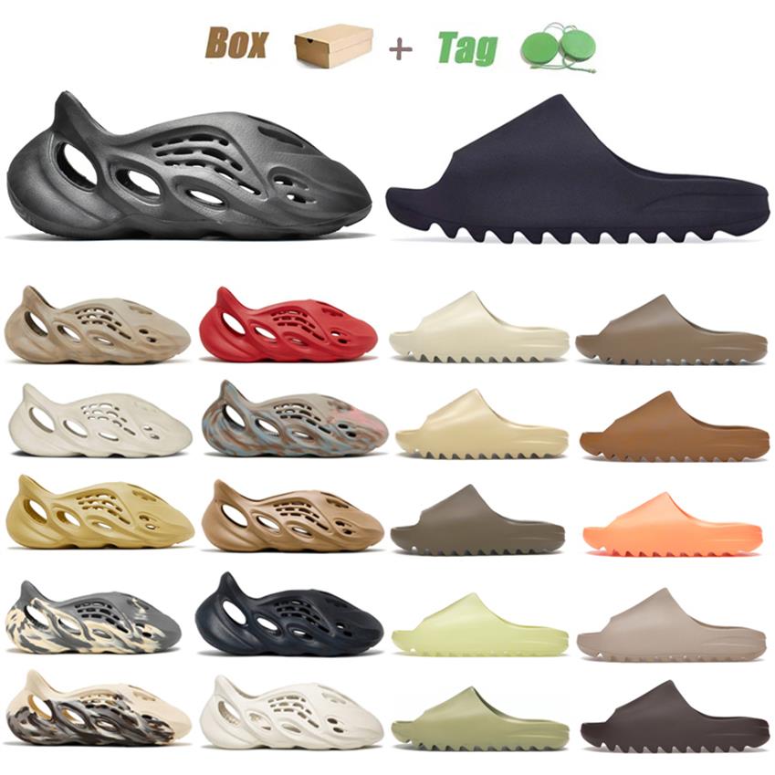 

Top Quality Foam Runner Slippers Onyx Ochre Bone Pure Soot Men Women Sandals Sulfur Stone Sage Vermilion Sand Grey Moon Grey Arara2181, Bubble column
