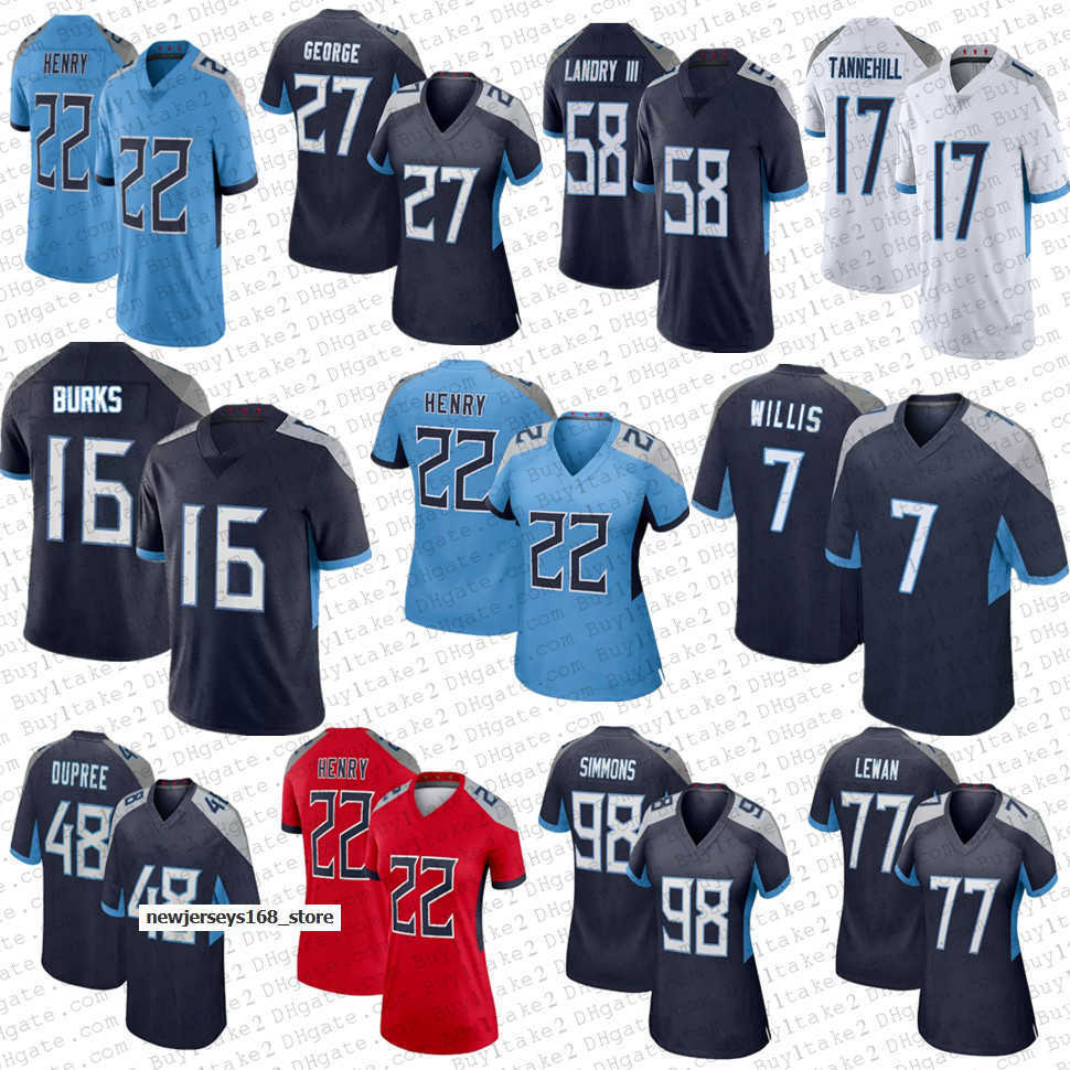 

Jersey 7 Malik Willis 22 Derrick Henry 16 Treylon Burks Tennessee''Titans''Football Jerseys 2 Robert Woods Austin Hooper''nfl''Jersey, Women