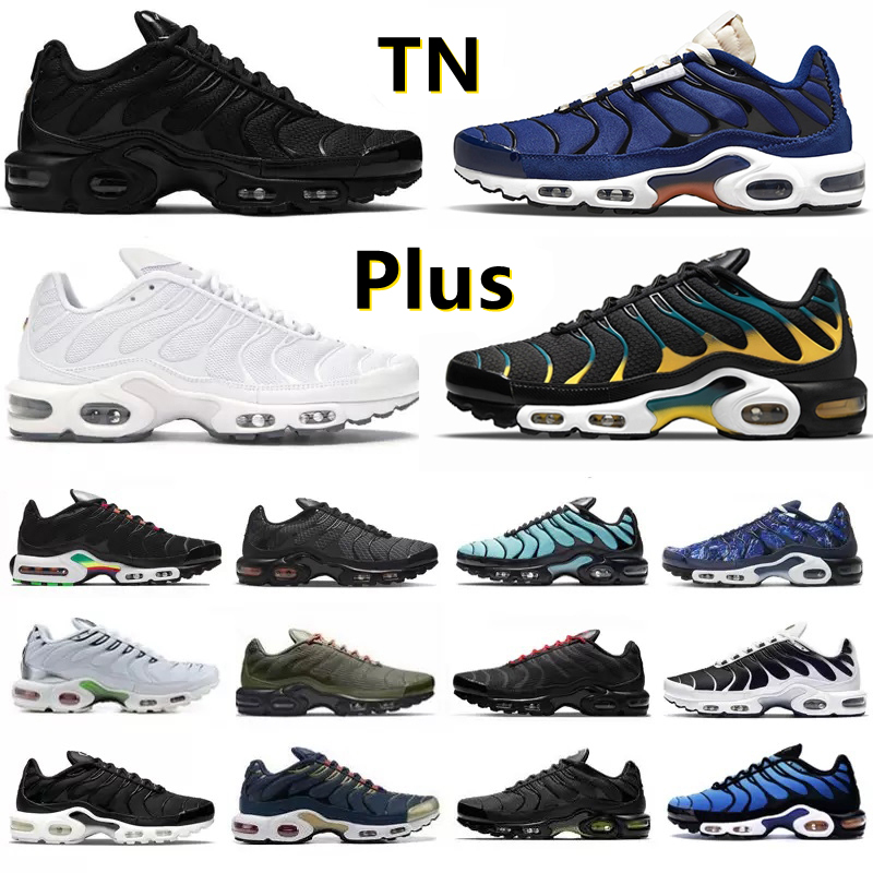 

Tn Plus mens Running Shoes Sneakers Triple Black White University Red Hyper Royal Blue Neon Green Olive Reflective Persian Violet Neon men trainers sports shoe, Color#4