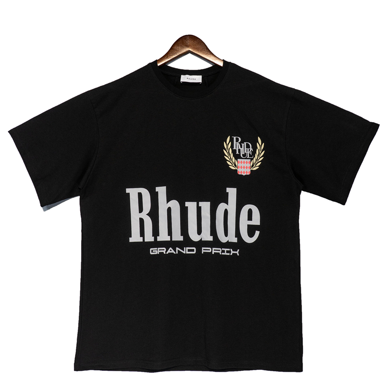 

Summer Letter Tee Short Sleeve T-shirt High Street Tide Men Women Casual, Black