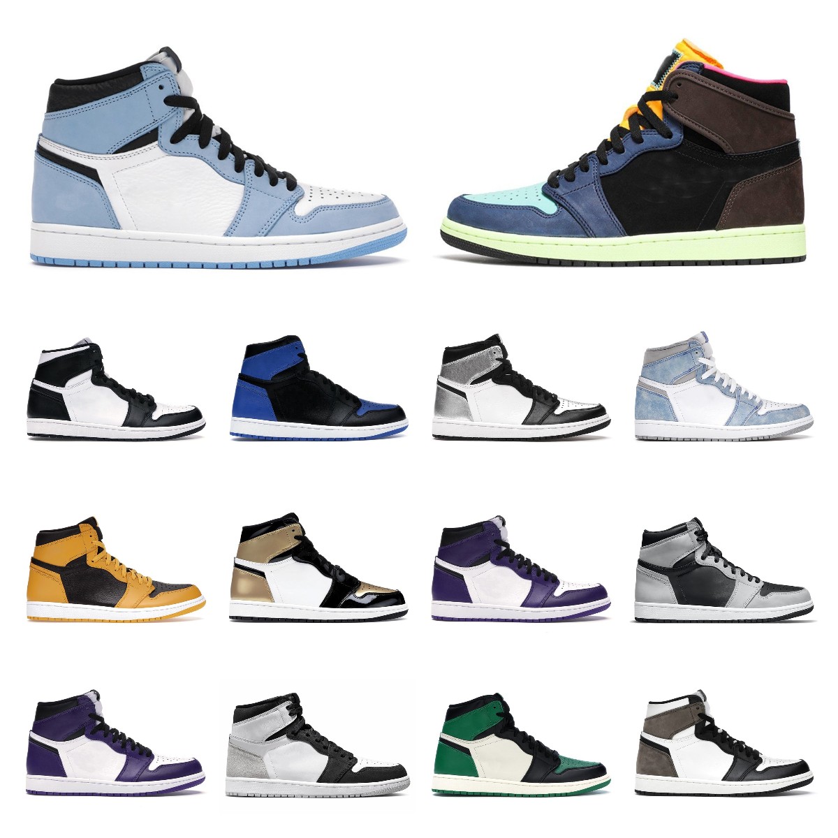 

Mens womens 1 Basketball Shoes UNC Patent 1s Hyper Royal Racer University Blue DARK MOCHA Midnight Nav Court Purple Green Royal Stage Haze Smoke Grey Obsidian sneaker, Bubble column