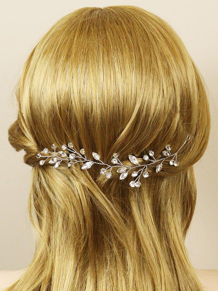 

Headpieces Simple Luxury Rhinestones Headbands Silver Women Hairpieces Tiaras Wedding Hair Accessories For Party Bride Headdress Ornaments