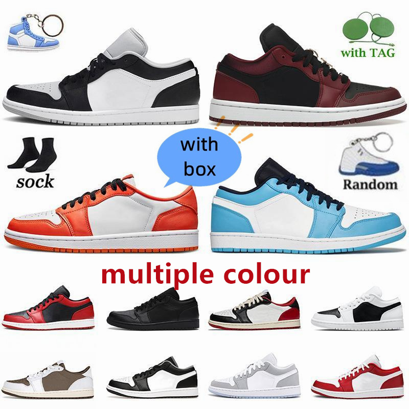 

Authentic 1 Basketball Shoes Trainers Jumpman 1s low shadow toe White Starfish Dark Beetroot Black Toe Panda Off Men Women Sneakers bloodline with Box, B9