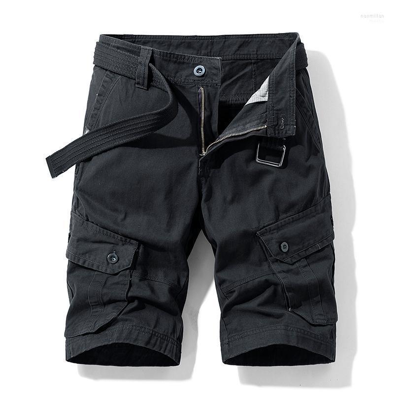 

Men's Shorts Mens Summer Cotton Army Tactical Cargo 2022 Fashion Khaki Multi-pocket Casual Short Pants Loose Military Men Naom22, Gray