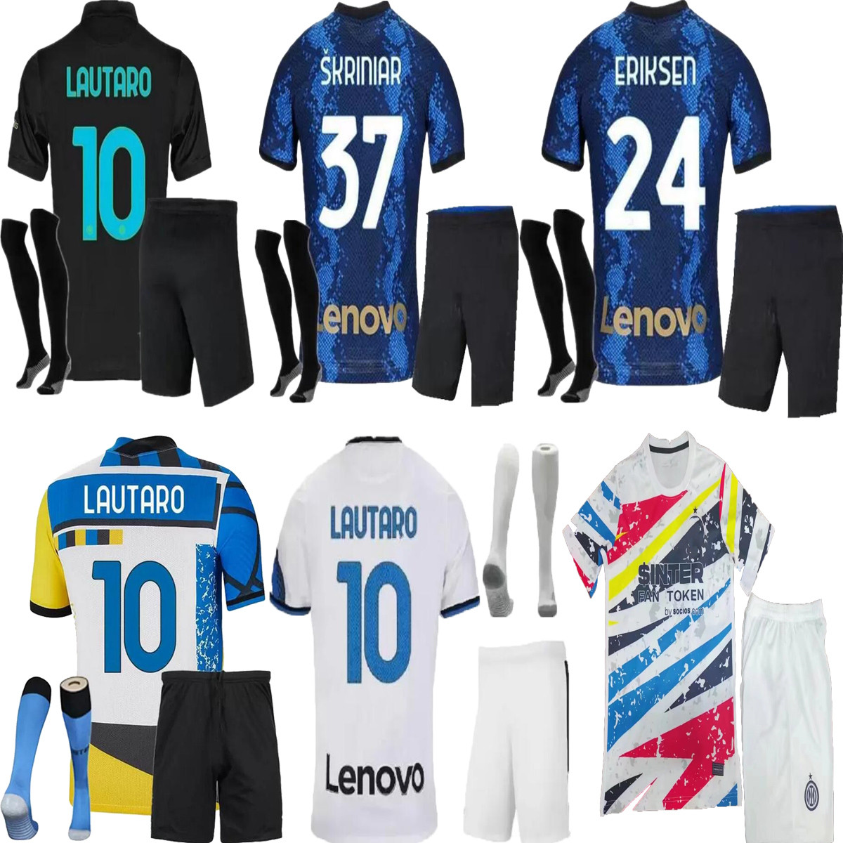 

Adult kit 21 22 23 BARELLA soccer jersey VIDAL LAUTARO ERIKSEN ALEXIS DZEKO CORREA inter football shirts 2021 2022 2023 uniforms home away third