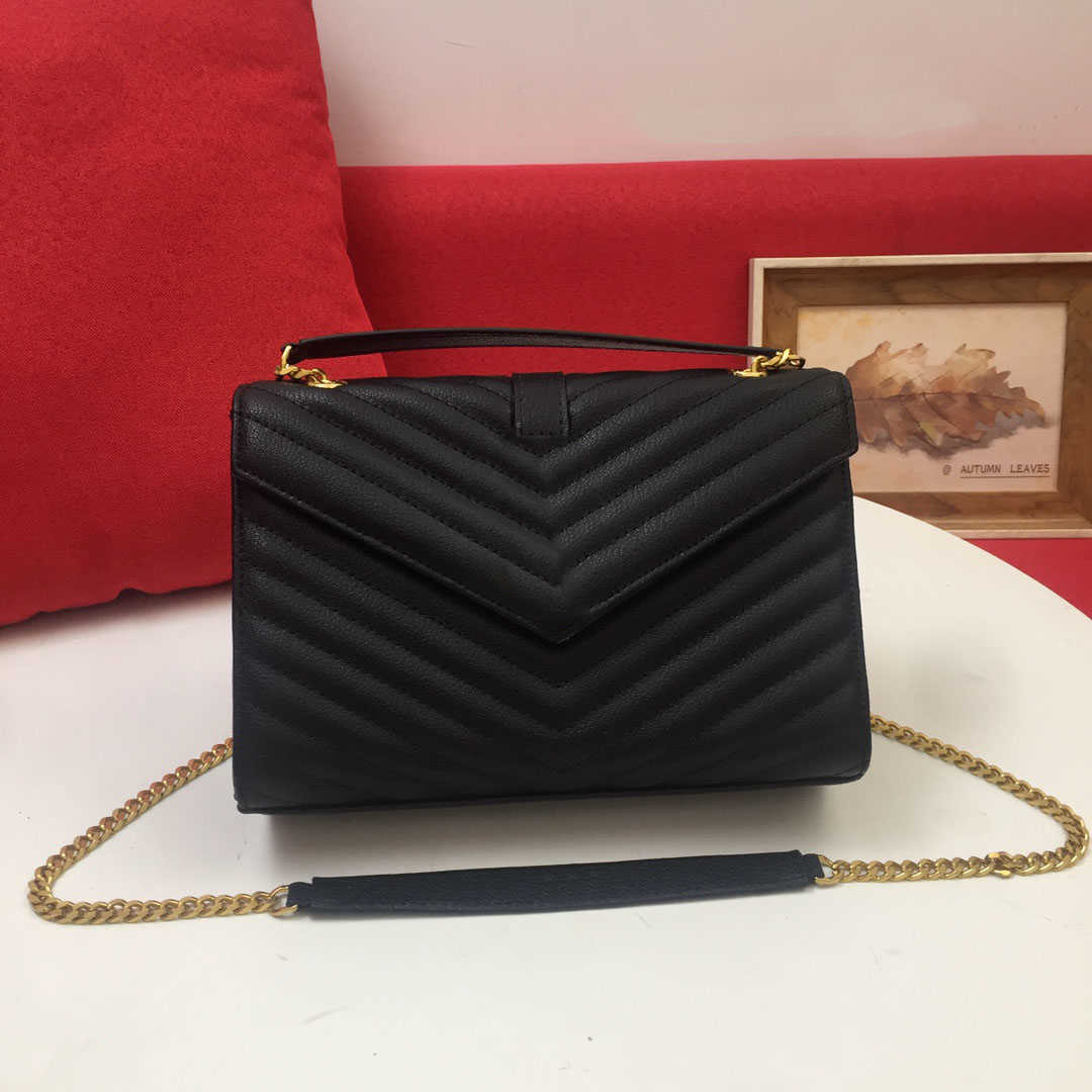 

black v quilted leather shoulder bags gold chain convertible flap women messenger Single underarm bag banquet noble handbag Medium lady