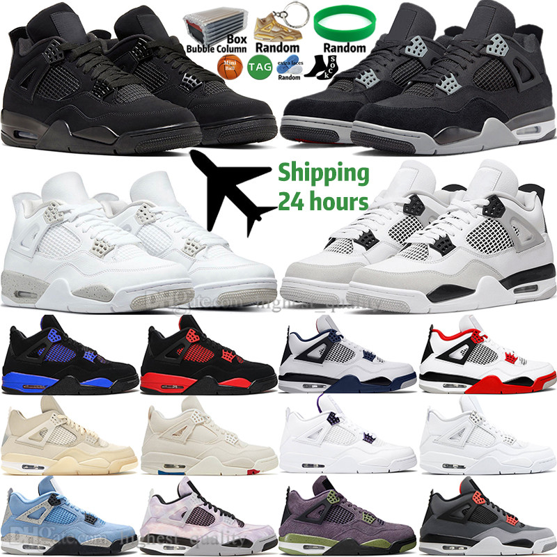 

Sail Military Black Cat White Oreo 4 4s Mens Basketball Shoes University Blue Thunder Fire Red Blank Canvas Canyon Purple Metallic Men Sports Women Sneakers Trainers, 35