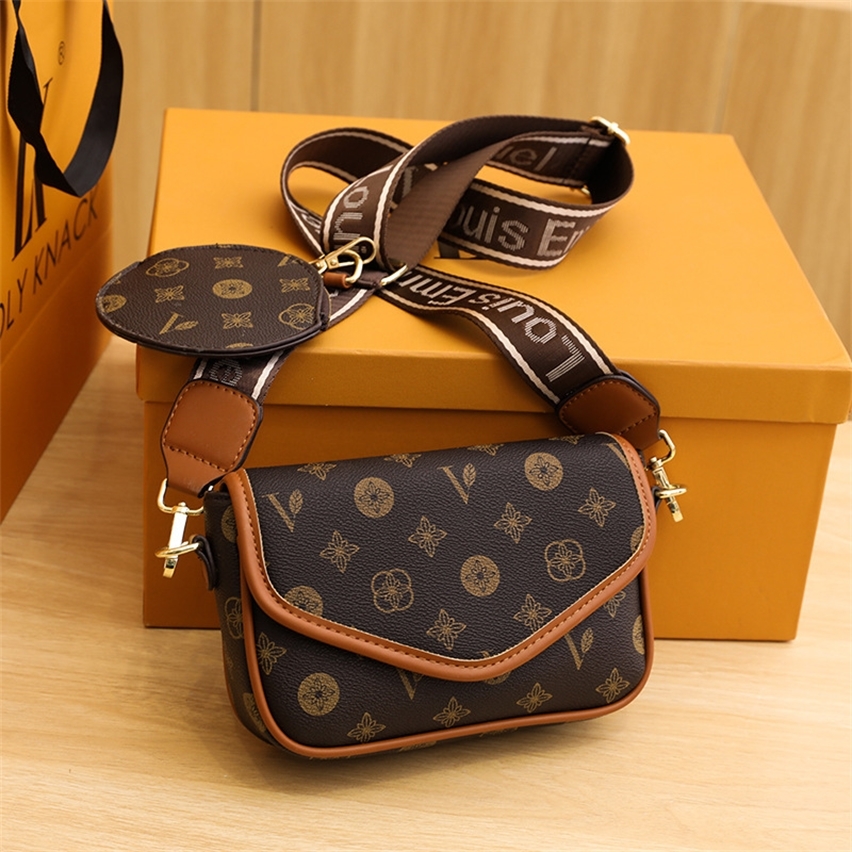 

Purse Donkey's small bag female winter new wide shoulder strap versatile style one shoulder bag, Coffee