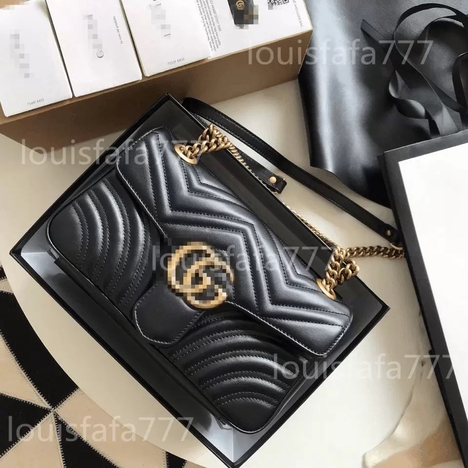 

Good Quality women designer Shoulder Crossbody bags leather Cross body chain bag Pure color womens handbag purse, Black