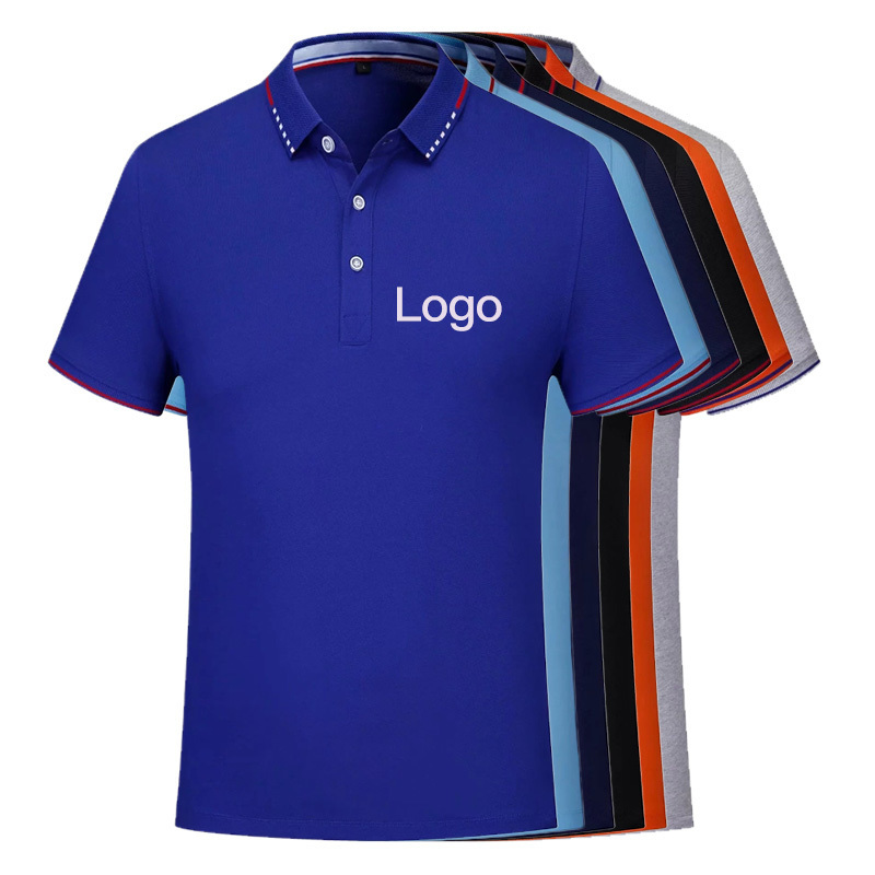 

Summer High Quality Custom Print Design Own Cotton Men Short Sleeve Shirt Jersey Solid Polo Women Sweatshirts Tops 220623, Navy blue