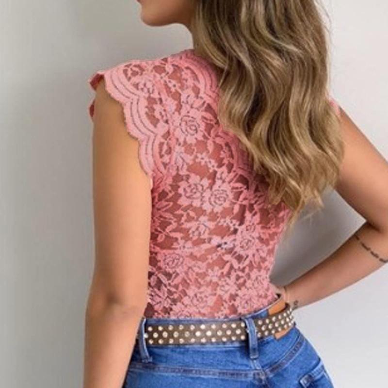 Women's Sleepwear French Costume Accessories Women Shirt Sexy Lace See Through Casual Slim Fit Tops Boudoir Lingerie Push UpWomen's