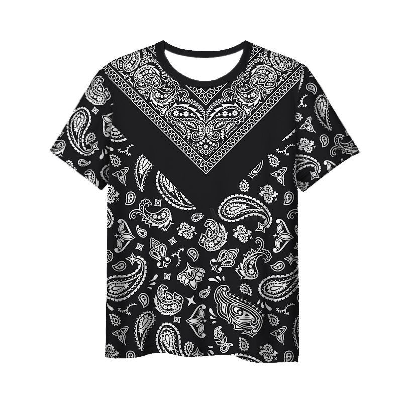 

New 3D Print Causal Clothing Bandana Pattern Fashion Men Women T-shirt Plus Size Size -7XL 011, Color of picture