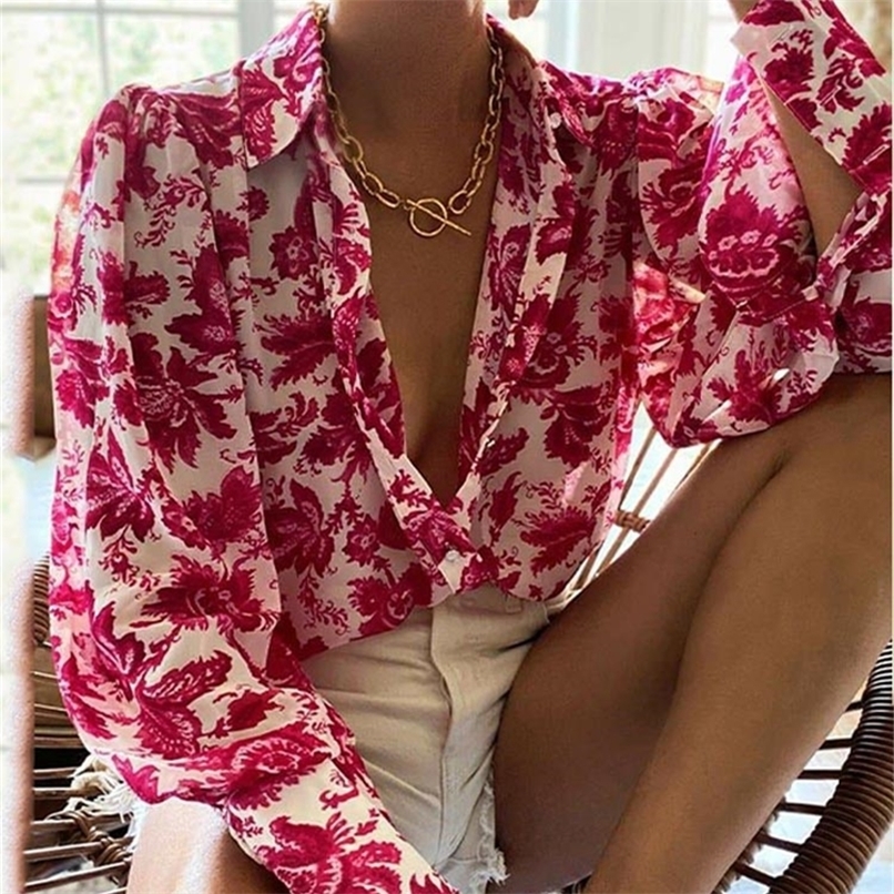 

Leopard Women' Shirt Elegant Print Long Puff Sleeve Patchwork Office Ladies Shirts For Women Spring Summer Fashion Blouses Top 220419, B pink