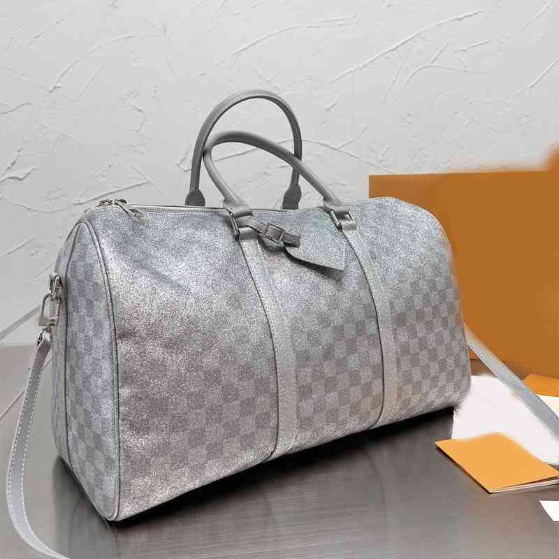 

Totes Duffel Bags Designer Gym Luggage Handbag High Capacity Leather Luxury Crossbody Bags Unisex Yoga Sports Bags 220421, 45cm--blue
