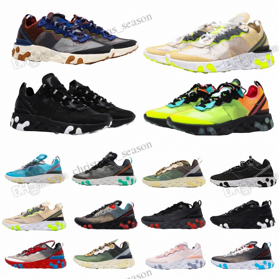 

87 55 React vision mens running shoes 87s 55s Black Iridescent White Vast Grey Honeycomb Worldwide Schematic Tour Yellow Sail air max airmax men women trainers sport