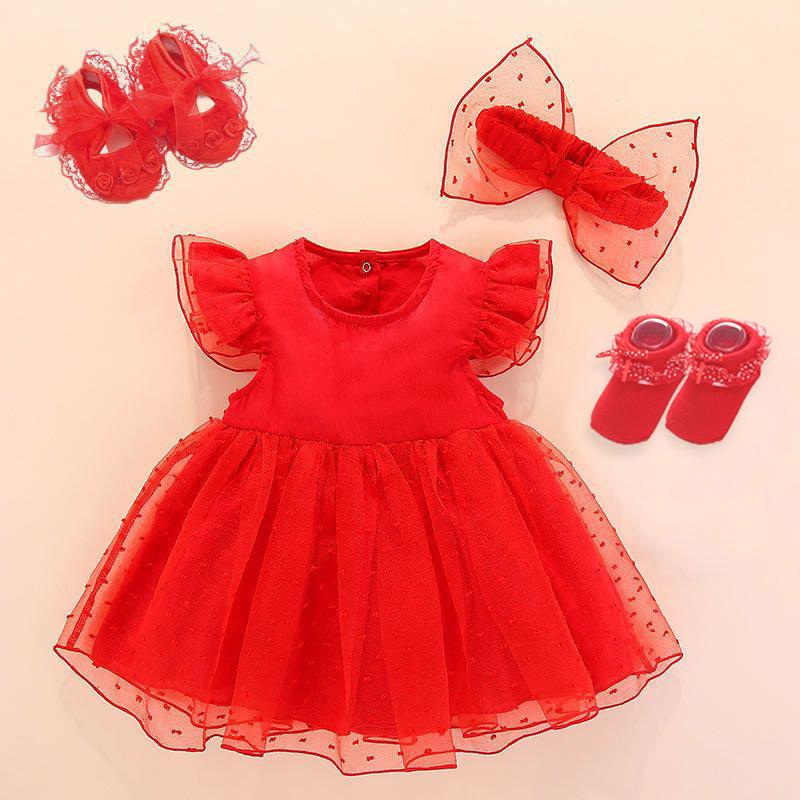 

Girl's Dresses Born Baby Girl Clothes&Dresses Cotton Princess Baptism Dress White 1 Year Old Birthday 0 3 6 MonthGirl's, Pink dress 2.1