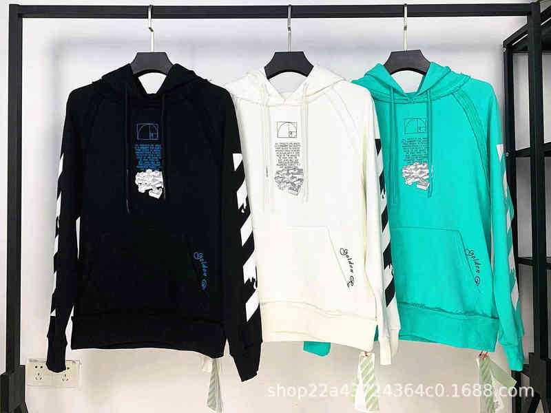 

Factory Online Export Trendy Sweater Spring and Autumn New Off Shoulder Stitching Three Dimensional Arrow Men' Women' Uniform Batch, White