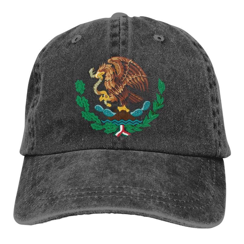 

Berets Mexico,Coat Of Arms Mexico Baseball Cap Cowboy Hat Peaked Bebop Hats Men And Women, Black