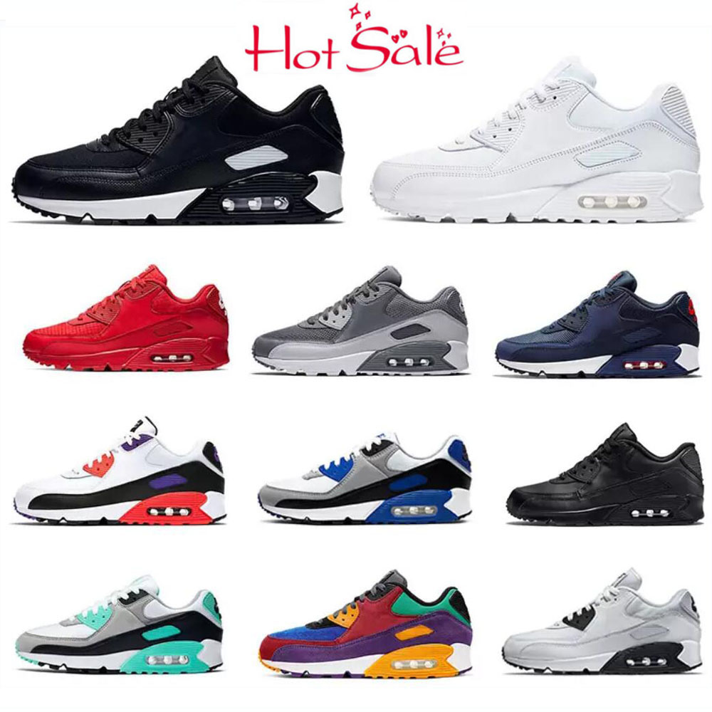 

MAx 90 Men Designers Dress Running Shoes Sky aIR Blue Women 90s Triples White Red OG Olive All Black Grey Pink Volt Sports Chaussures Trainers Walking Sneakers SZ36-45, #40 for the shoes box