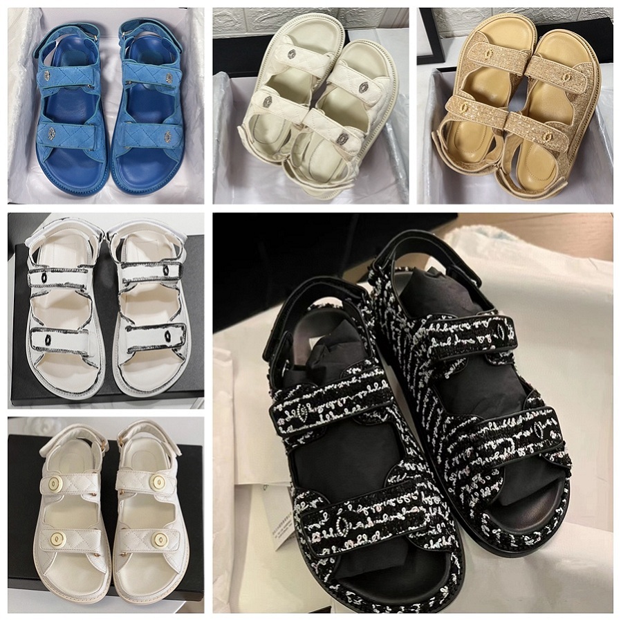 Pantoufles de créateurs Femmes Pantoufles Sandales de luxe Sandales de marque Sandales en cuir véritable Flip Flop Flats Slide Chaussures Casual
