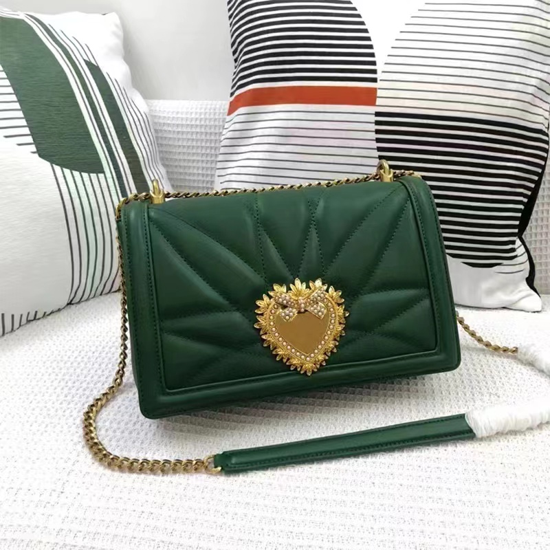 

5A quality woman handbag dg designer bag shoulder bags leather lady handbags gold chain messenger bag fashion purse, Pink