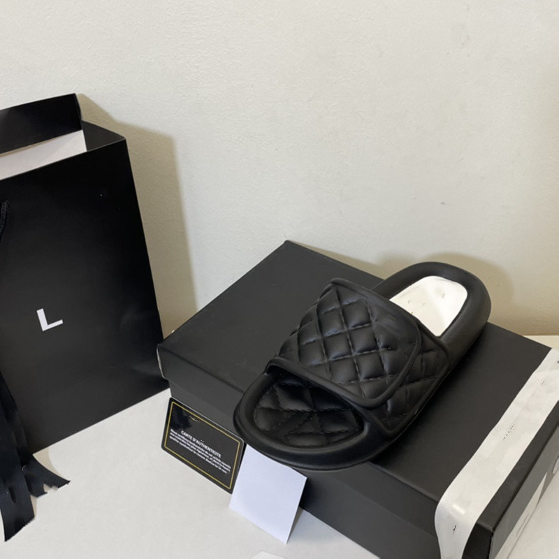 

2022 C Latest Color Slippers Men & Woman Size 35-40 Thick Bottom Flat Slides Pillow Comfort Lady Sandals Bubble Shoes High Heel Slippers, Chocolate