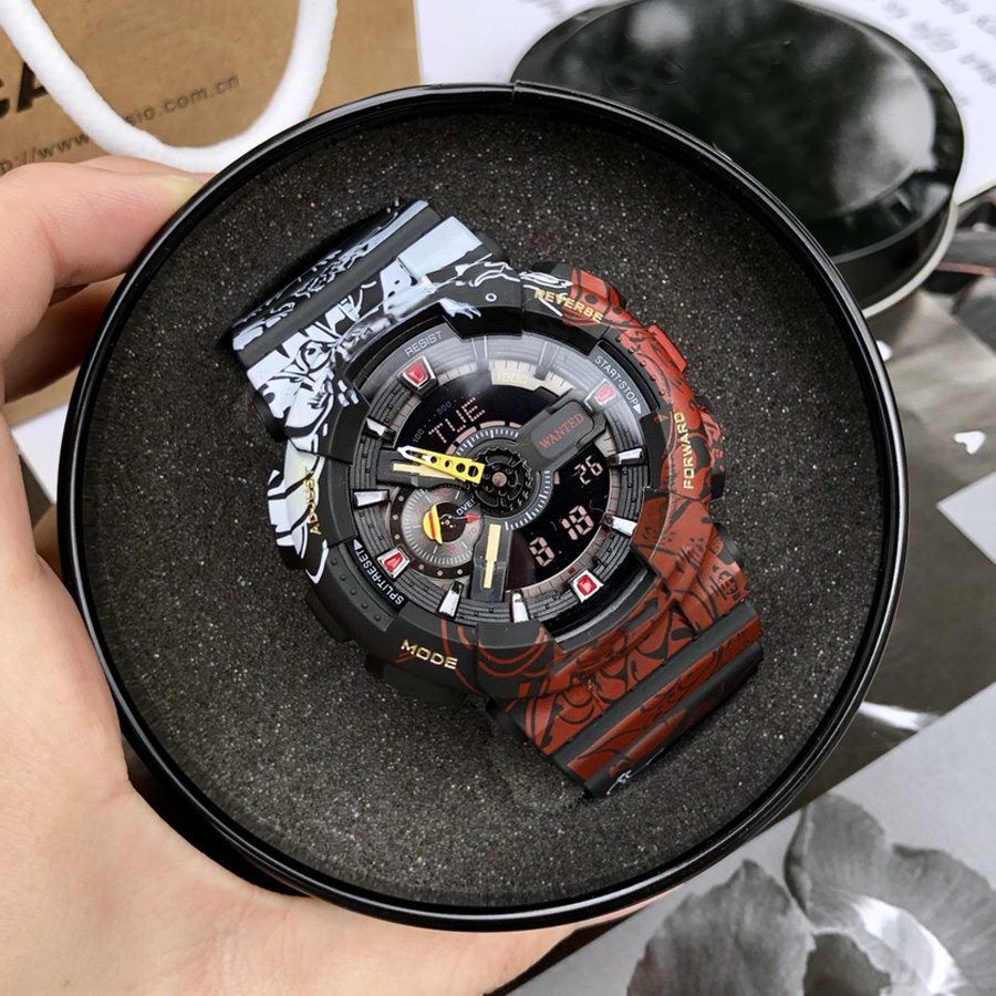 

Full-featured Wrist watches LED Dual Display Men Women Good quality Luxury Royal Oak Electronic Analog Digital Ladies Waterproof Clock GA 110 -11, Model 1