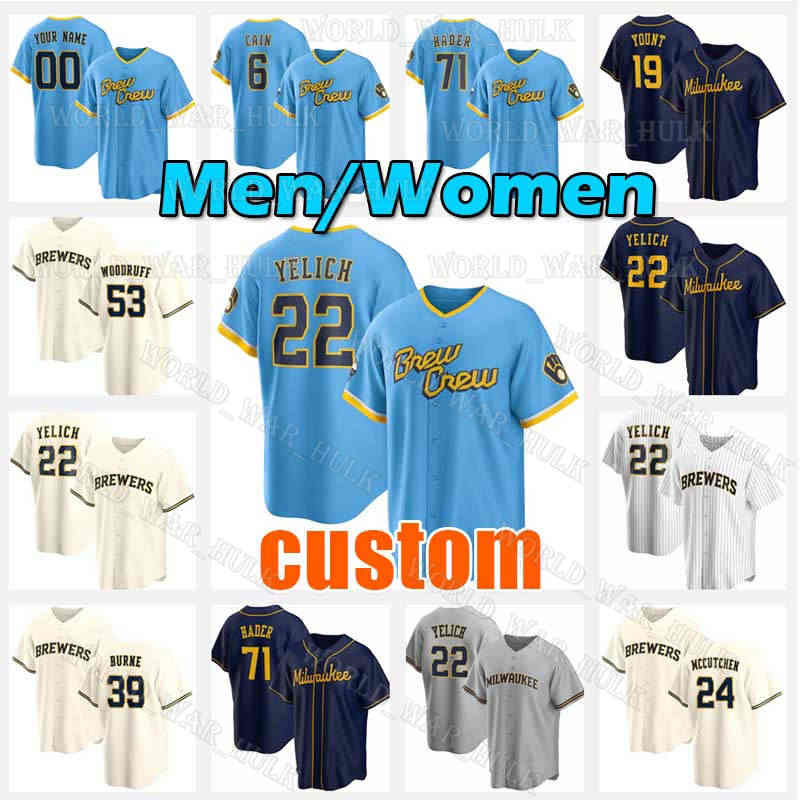 

Milwaukee 2022 City Connect Brewers Jersey 22 Christian Yelich Baseball 27 Willy Adames Andrew Kolten Wong McCutchen Brew Crew Corbin Burnes Josh Hader Luis Urias, Women custom new cool base(n j r)