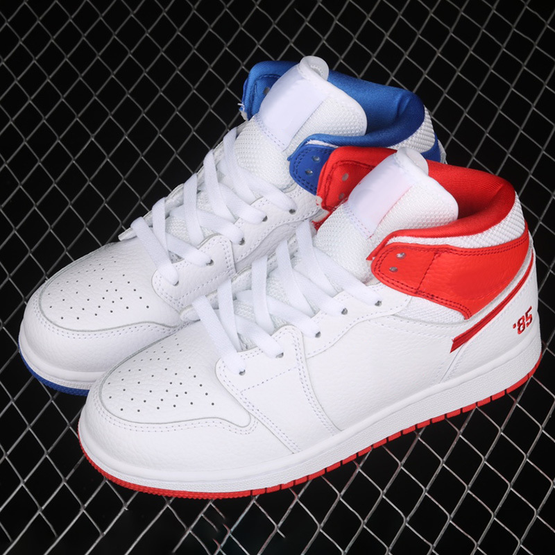 

Brand Shoes Top Quality Jumpman 1 Basketball Mid 85 Red-white-blue mandarin duck series 1s Designer Fashion Sport Running shoe OG, #1