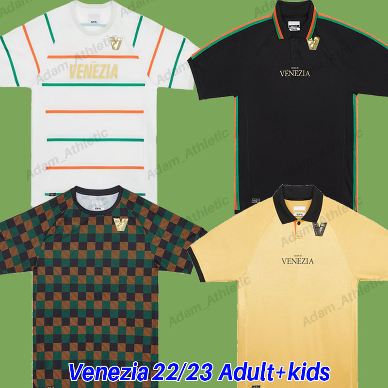 

Venezia jerseys 22 23 adult kids kit BUSIO CALDARA Venezia FC soccer jersey Venice Home Black shirt pre-match MAZZOCCHI ARAMU FORTE ENRY OKEREKE SIGURDSSON shirts, 22-23 away