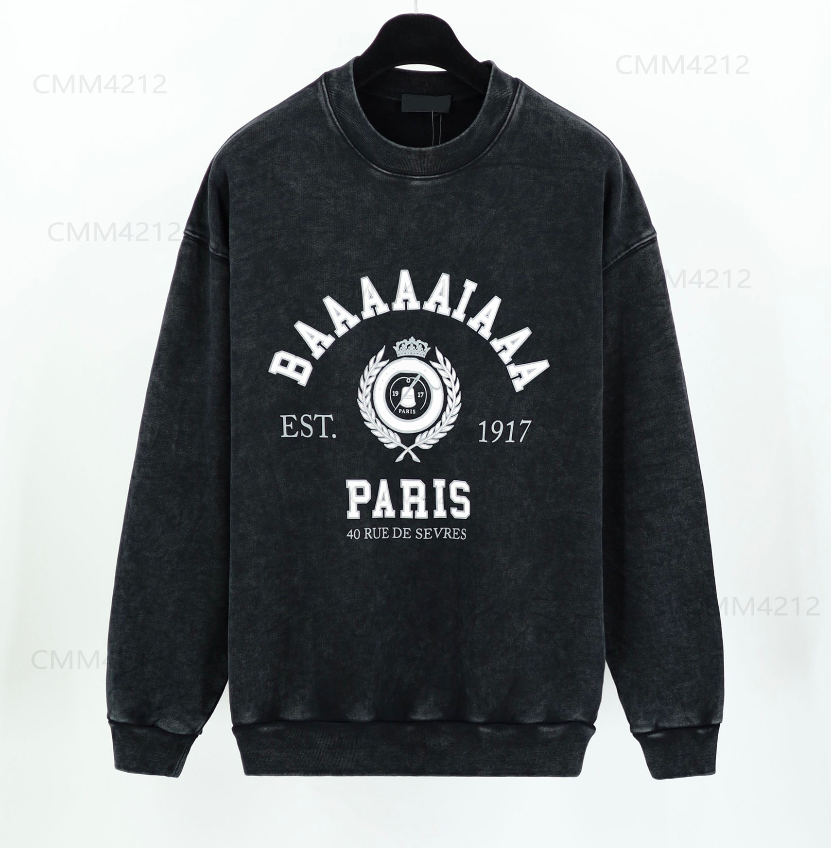 Nouveau pull tricoté lettre jacquard AOP en automne / hiver 2023acquard machine à tricoter e Custom jnlarged détail ras du cou coton 6wgg3at7