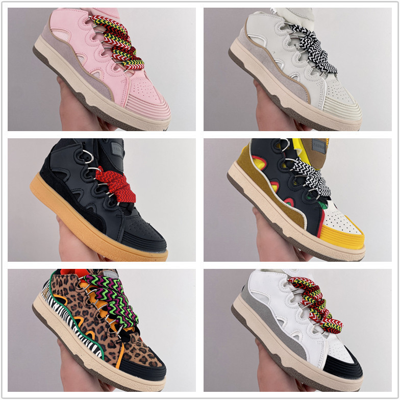 

Designers Men's LANVINS Runner Basketball Shoes Curb Bumpr Bur House Women Low Top Running Sneakers NiZZA Catwalk Stitching Color Loafers Casual Trainers, Price difference