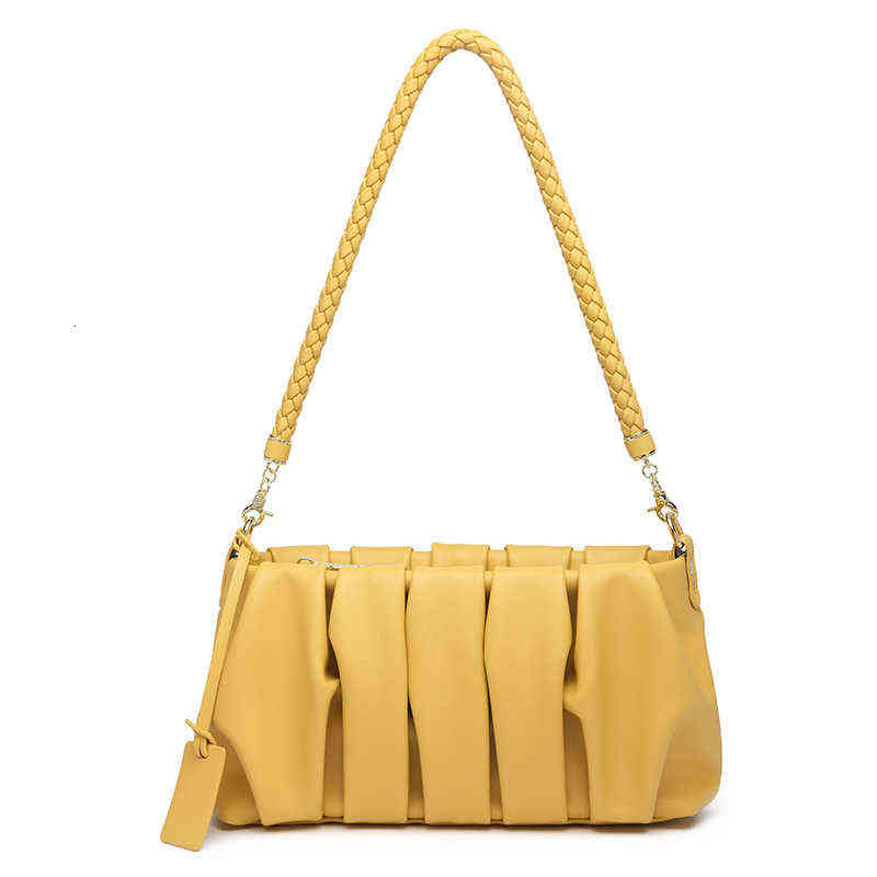 

Woven Portable Women's Cloud Bag High Quality Niche Armpit One Shoulder, Yellow