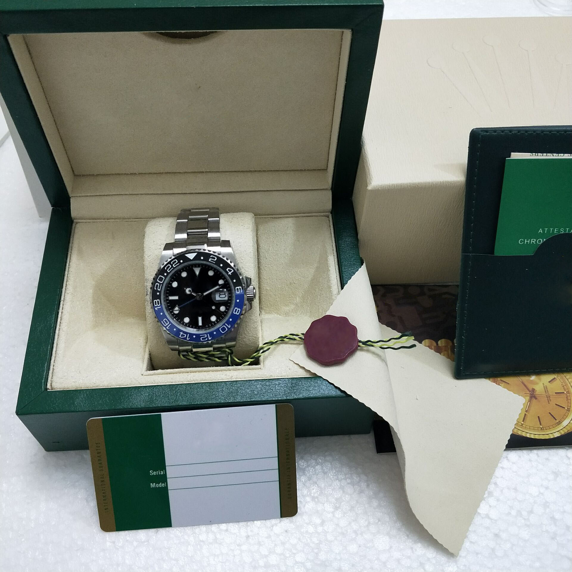 

Super Factory Version Watch 3 style Good Quality 40mm Two-way Rotating Ceramic Bezel Automatic Movement Mens Watches Original Box, 01