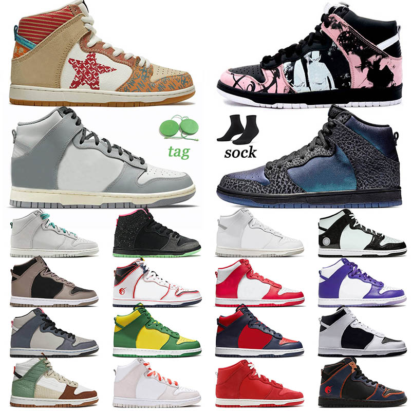 

2022 New Fashion Skate High Running Shoes Black Hornet Grey White Brazil Sup By Any Means Unicorn Neutral Grey Womens Mens Sneakers Trainers Size 36-45, B11 deep royal 36-45