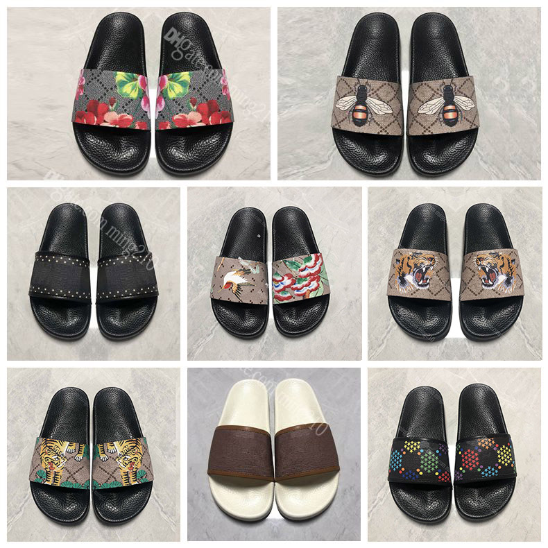

2021 Designer Leather Ladies Sandals Summer Flat Slipper fashion beach woman Big head Rainbow letters slippers, Color 5