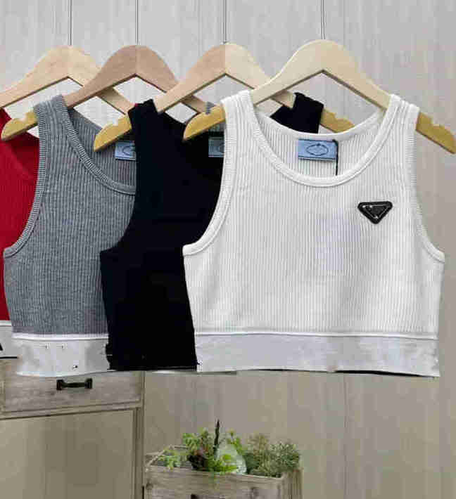 

2022 Fashion Designed Brand Tops For Women's Tanks & Camis Women Letter Print Logo Knitted Sport Yoga Vest Tops High Quality, Dust bag