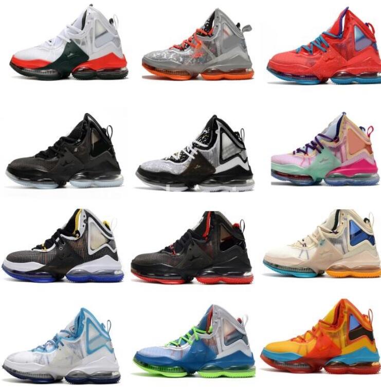 

2022 mens LeBrons 19 XIX basketball shoes Uniform Hook Space Jam Dutch Harwood kingcaps local boots Valentine Day 2022 Leopard Black Aqua Fast Food boots for gym, Sprite
