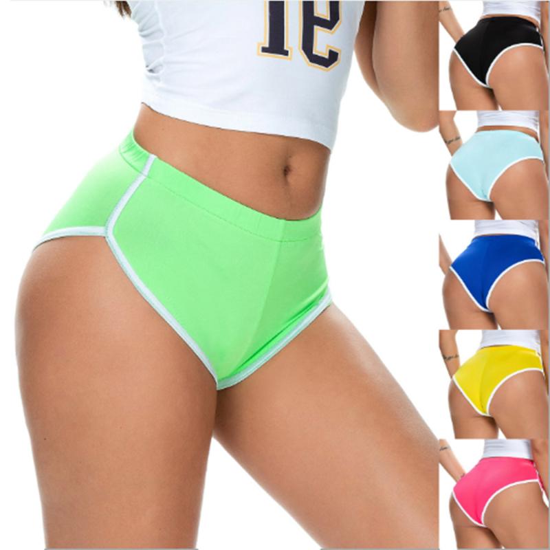 

Women' Shorts Women Sexy Candy Color Stretch Feminine Sports YF049-#060, Black