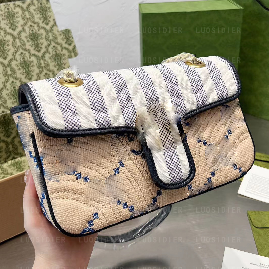 

2022 new Marmont shoulder bag marmont belt bag Beige blue handbag cross body mini top handle ceramic finishing designer luxury purse wallet, Dust bag