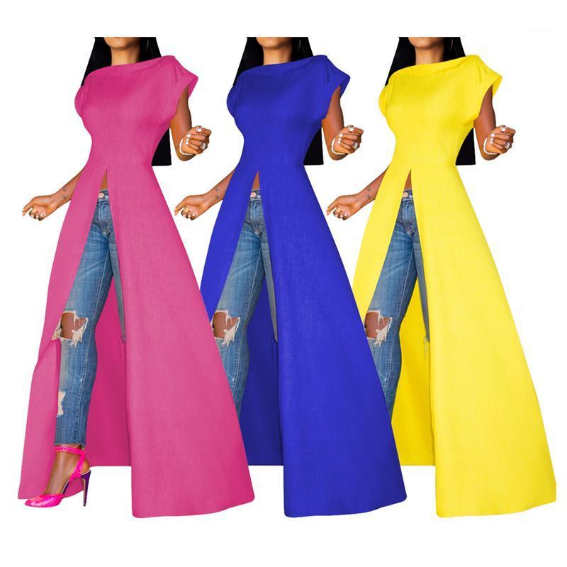 

Women Sexy Blouse Round Neck Short Sleeve Split Front Zip Back Tunic Top M0651 Women's Blouses & Shirts, Red