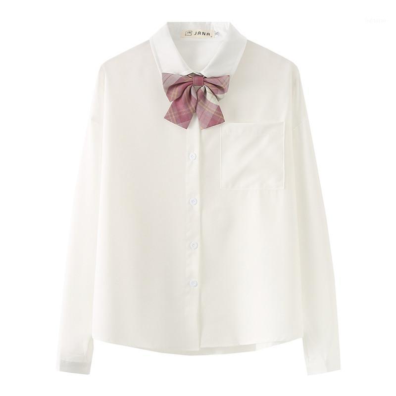 

Women' Blouses & Shirts 2022 Spring And Autumn College White Shirt Female Loose Korean Student Long Sleeve Lapel Top Harajuku Fashion, 14